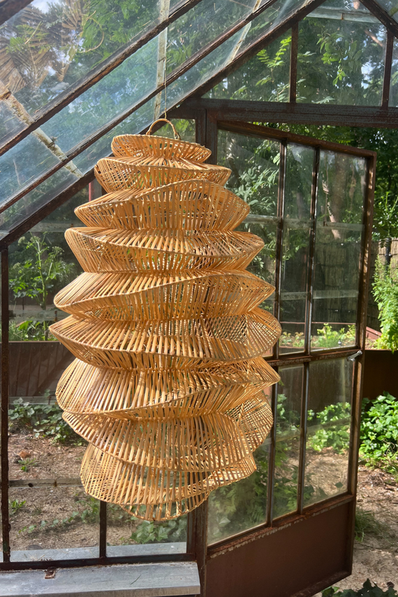 Organic rattan lamp - 85 cm - natural color