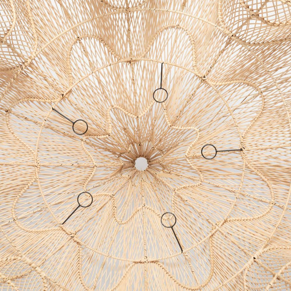 Flower rattan hanging Lamp - 80 cm - natural color
