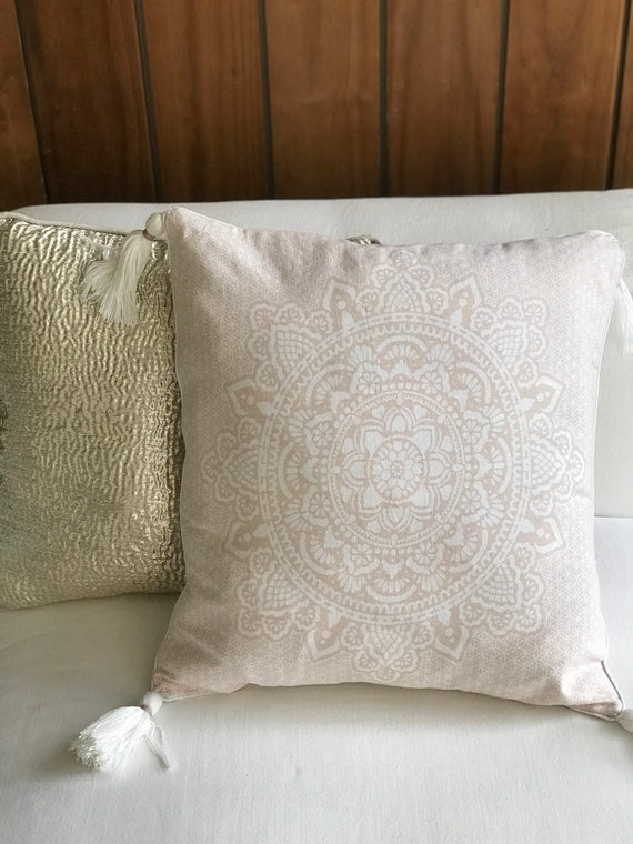 Pink HOLY mandala pillow case/cushion 50x50 cm, 19,5